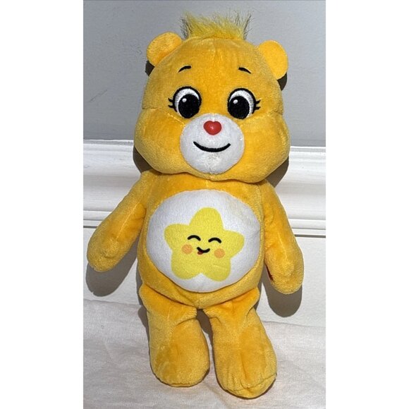 Care Bears Laugh A Lot Bear Basic Fun 2021 Plush Stuffed Animal Smiling Sunshine - Picture 2 of 8